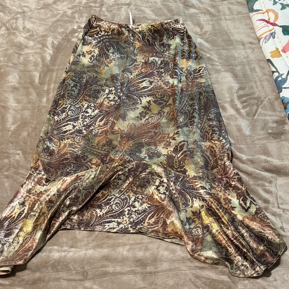 Free People Multicolor Paisley Maxi Skirt